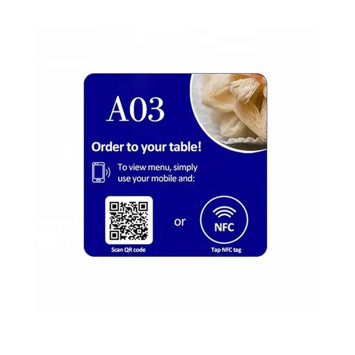NFC Table Menu Sticker